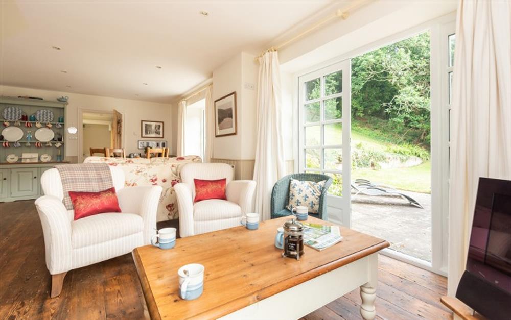 Relax, recline enjoy the outdoors-this lovely home has a lovely feel welcoming the outdoors in at Millbay Cottage in East Portlemouth
