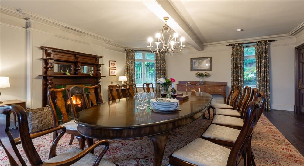 The dining room at Millbeck Towers in Keswick, Cumbria
