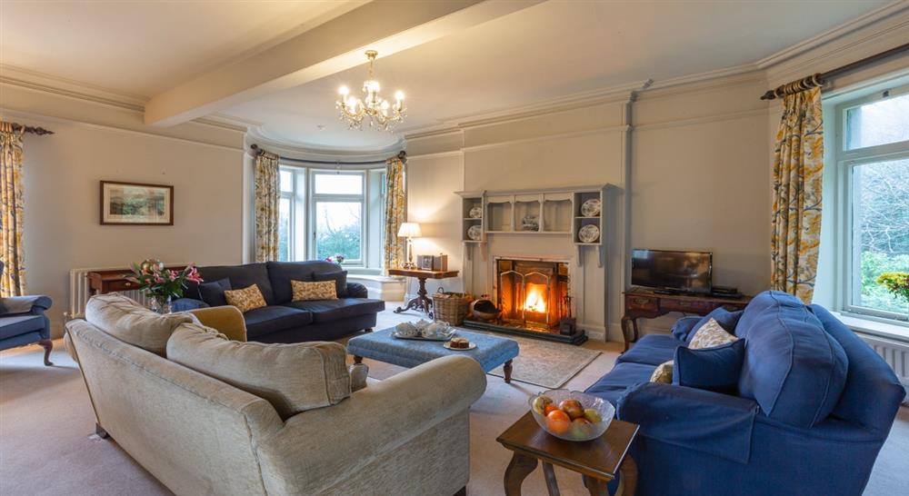 The sitting room at Millbeck Towers in Keswick, Cumbria