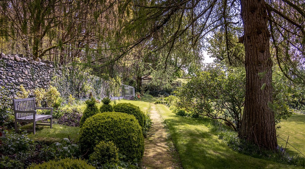 The top of the rear garden at Millbeck Towers in Keswick, Cumbria