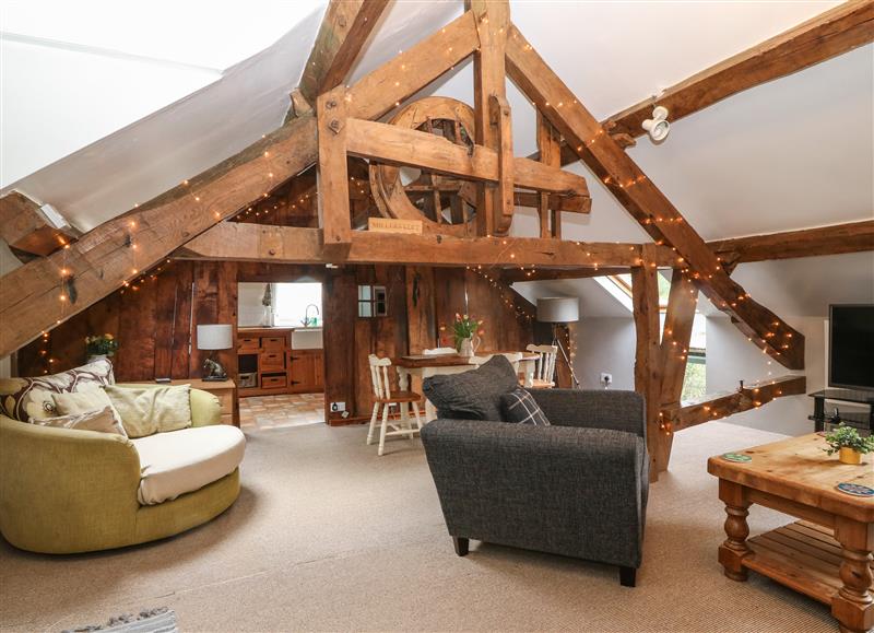 The living area at Millers Loft, Llanrwst