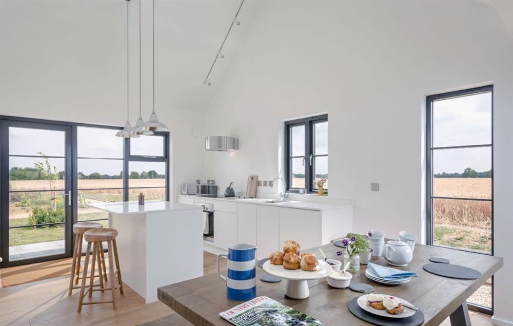 Millers is a luxury converted barn with a light and contemporary open plan living space at Millers, Takeley