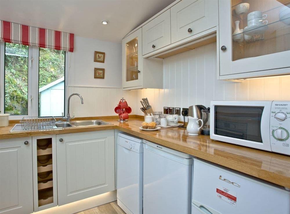 Modern fitted kitchen (photo 2) at Miller’s Thumb in Bow Creek, Nr Totnes, South Devon., Great Britain