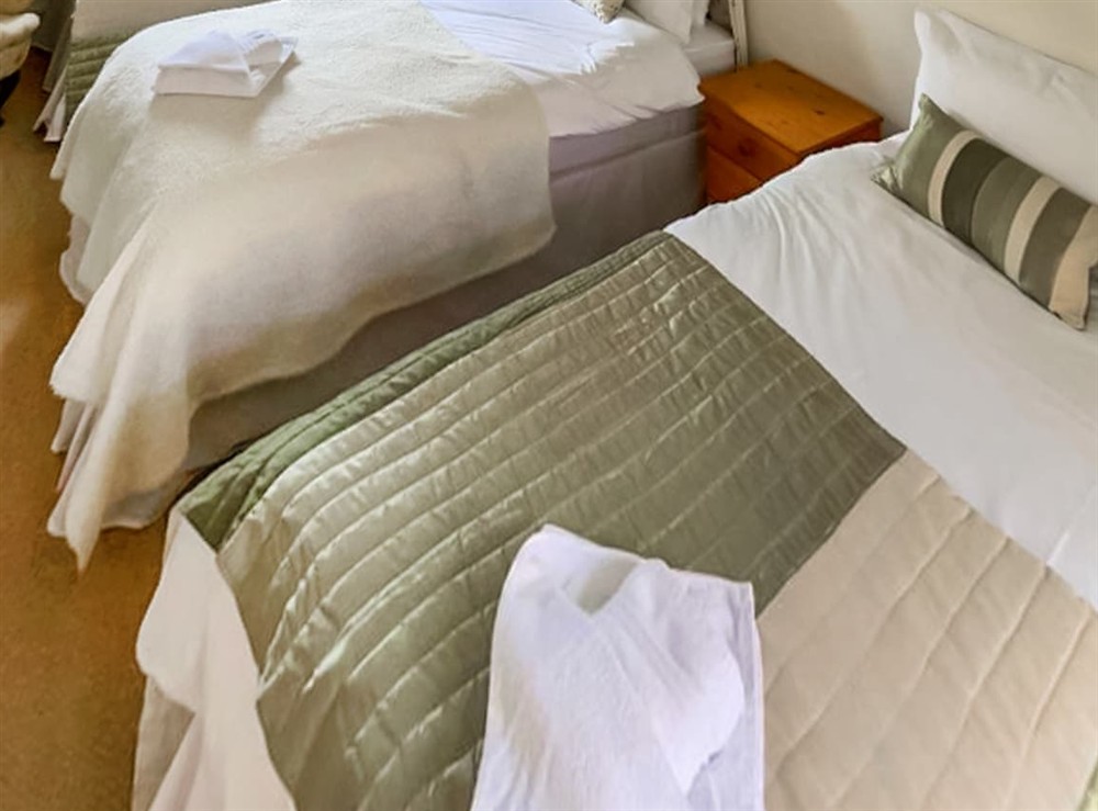 Twin bedroom at Millhouse in Sidmouth, Devon