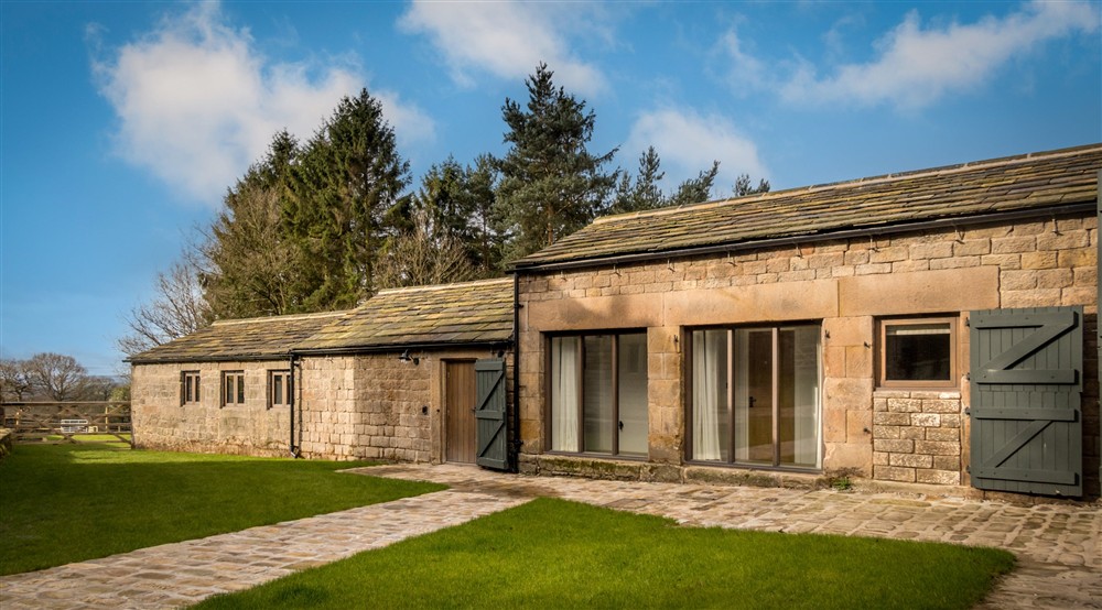 The exterior of Millstone Barn, Derbyshire at Millstone Barn in Hope Valley, Derbyshire