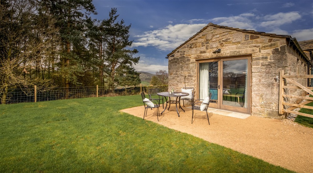 The garden at Millstone Barn in Hope Valley, Derbyshire