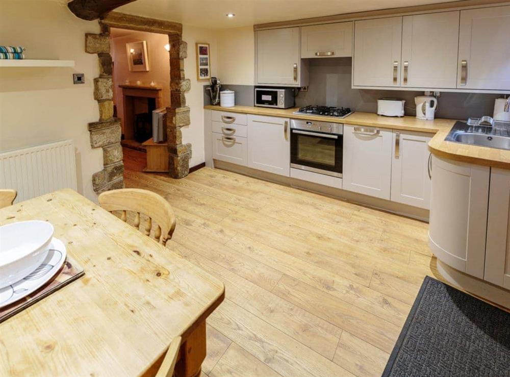 Large farmhouse style kitchen/diner at Millstone Cottage in Bradwell, South Yorkshire