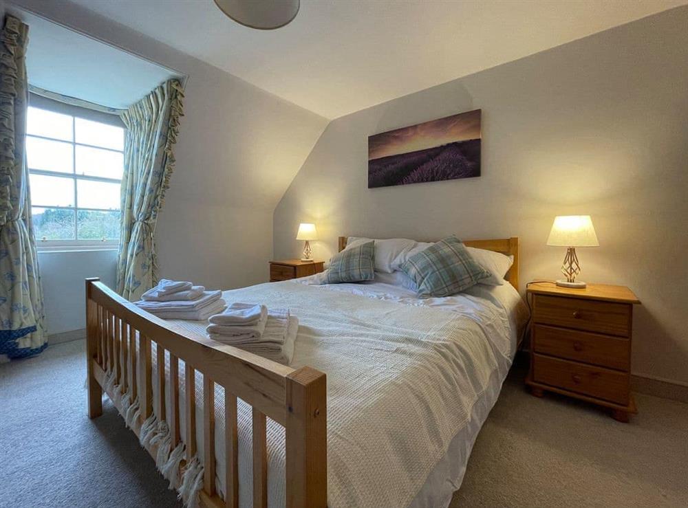Master bedroom at Milton Cottage in Rosehall, near Lairg, Sutherland