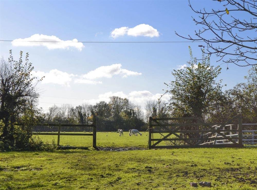 Open fields surround the property at The Old Parlour, 