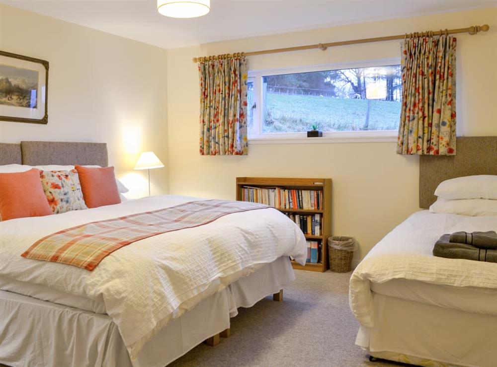 Family bedroom at Milton of Drimmie Farmhouse in Bridge of Cally, near Blairgowrie, Perthshire