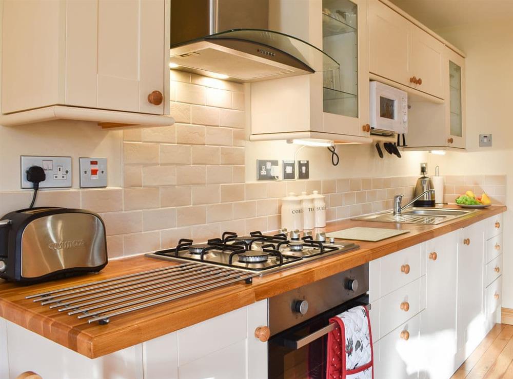 Practical kitchen area at River Cottage, 