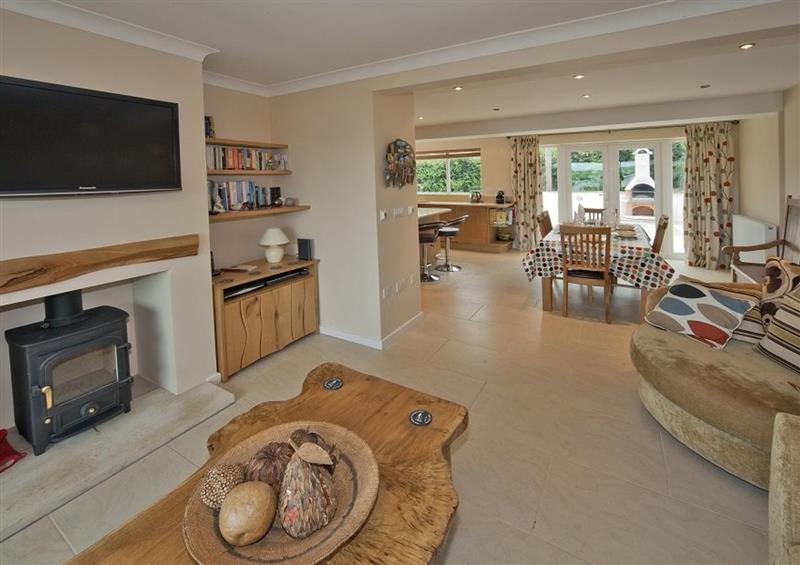 This is the living room at Min Y Nant, Abersoch