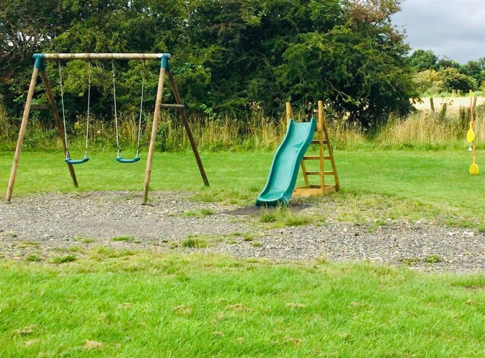 Children’s play area at Miners Meadow in Wheatley Hill, Durham, England