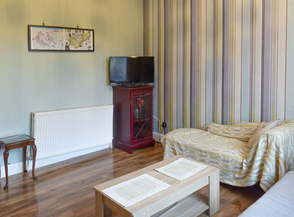Living room at Miners Rest in Broxburn, near Edinburgh, West Lothian