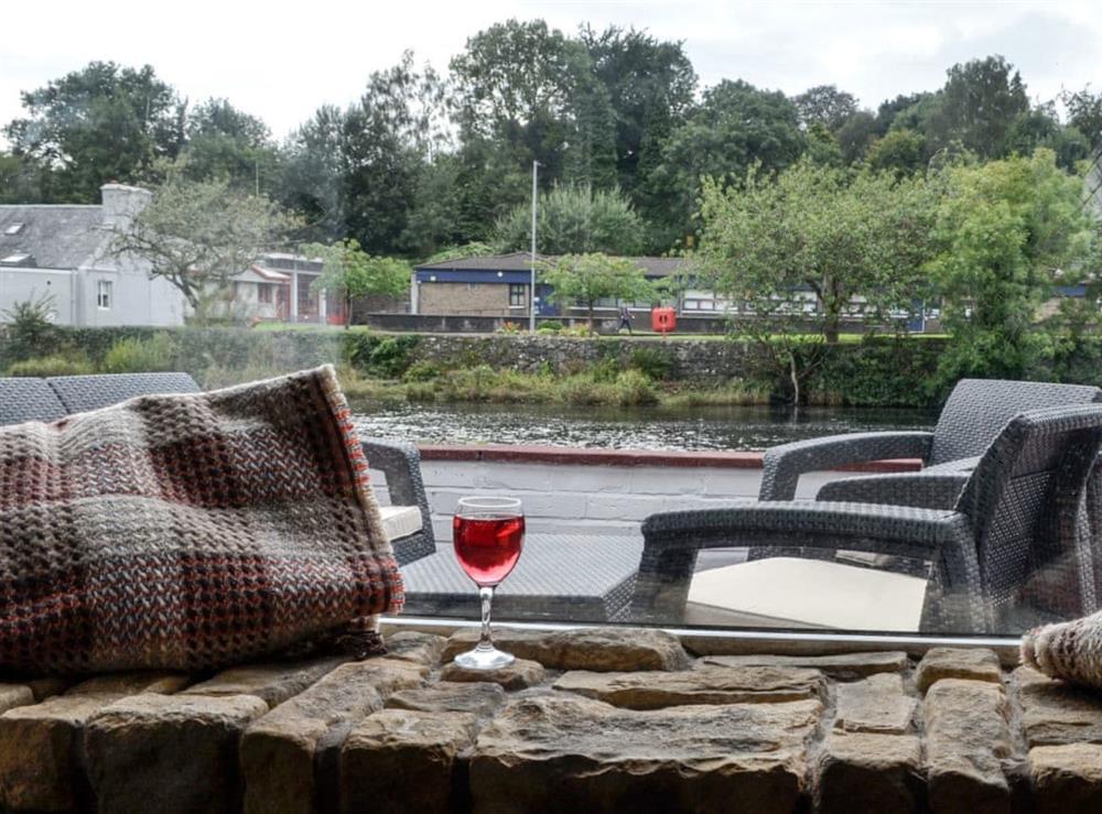 Relaxing views at Minnow Cottage in Minnigaff, near Newton Stewart, Dumfries and Galloway, Wigtownshire