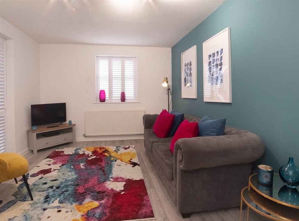 Living area at Minsters Reach Apartment One in York, North Yorkshire