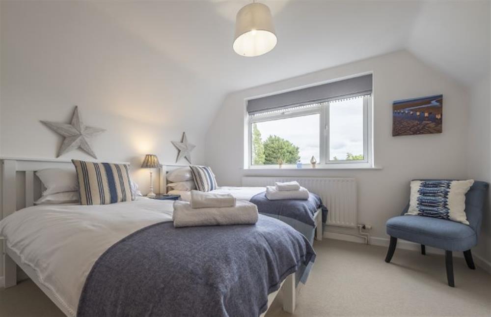 2nd bedroom with 3’ twin beds at Miramare Cottage, Holme-next-the-Sea near Hunstanton