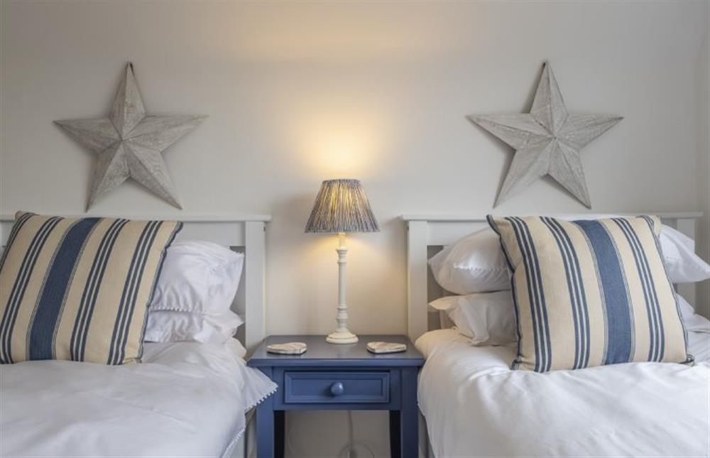 Made up with quality white linens at Miramare Cottage, Holme-next-the-Sea near Hunstanton