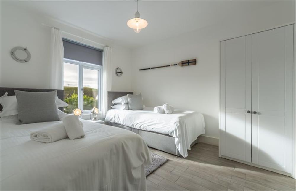Bedroom two with 3’ twin single beds at Miss Fishers, Port Isaac
