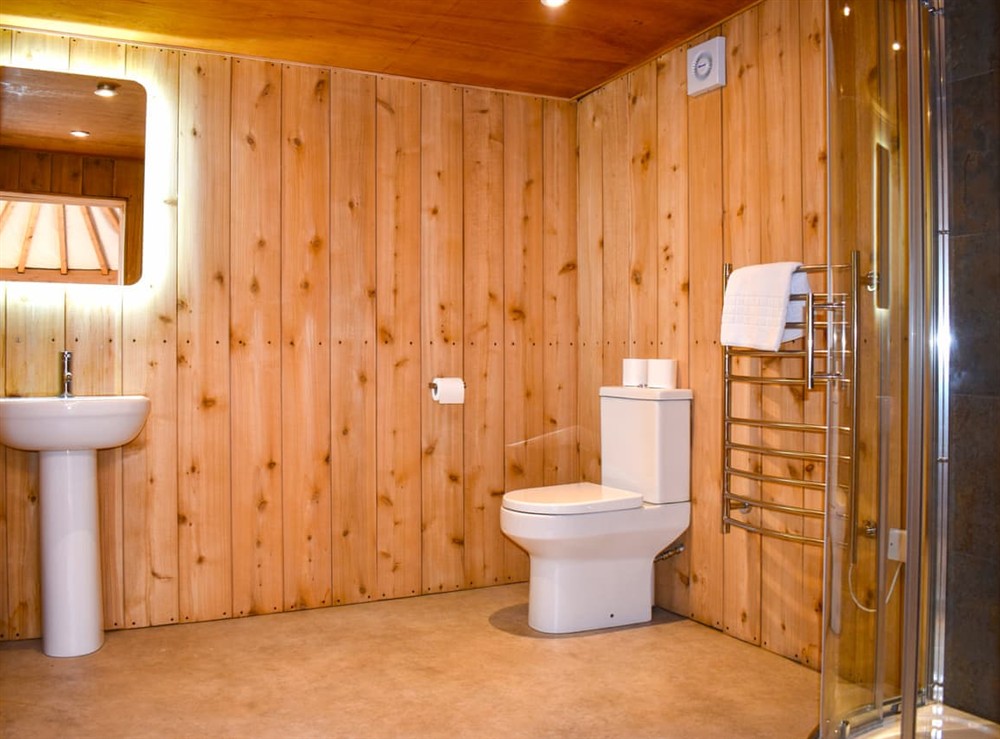 Bathroom at Mistle Roundhouse in Beaminster, Dorset