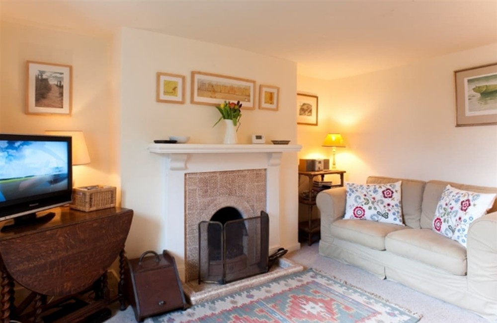 Living area at Mizpah Cottage in Portscatho, Cornwall