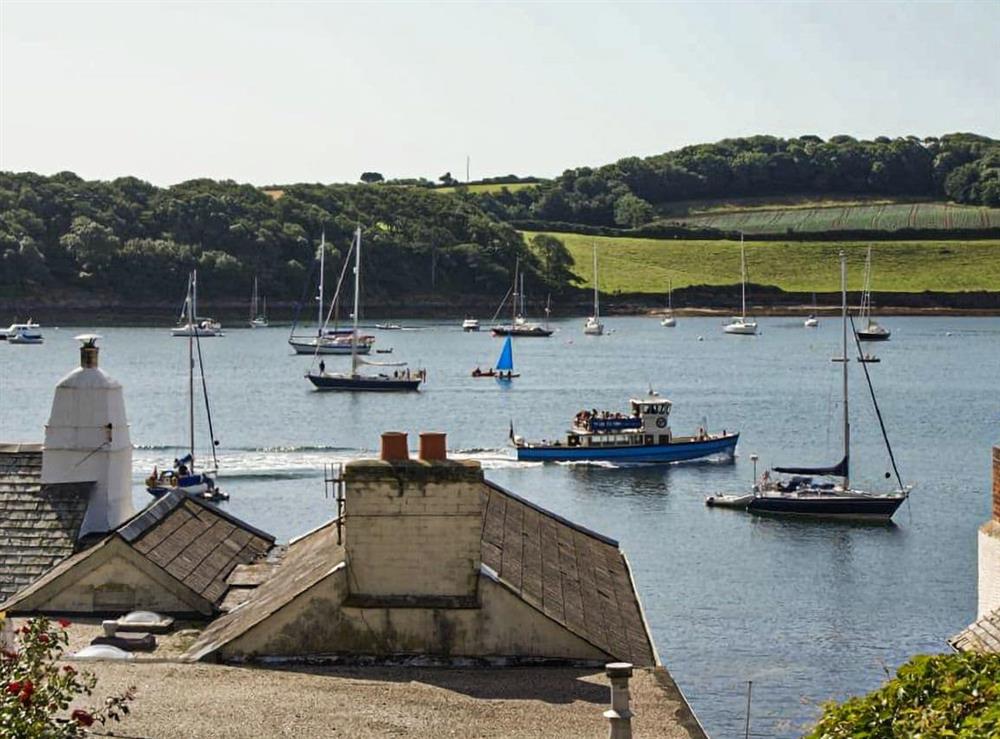 View from the front terrace at Mizzen Top in St Mawes, Cornwall