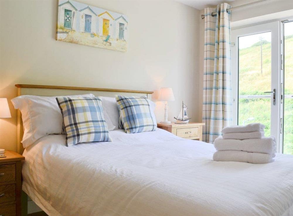 Double bedroom at Moby House in Downderry, Cornwall