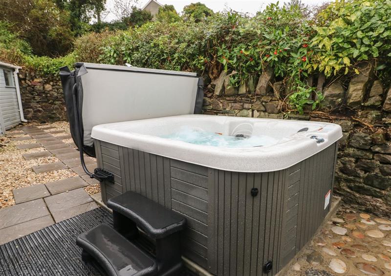 There is a hot tub at Moir Cottage, Laugharne