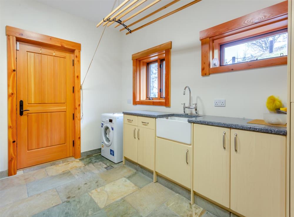 Utility room at Molalatau Lodge in Lairg, Sutherland