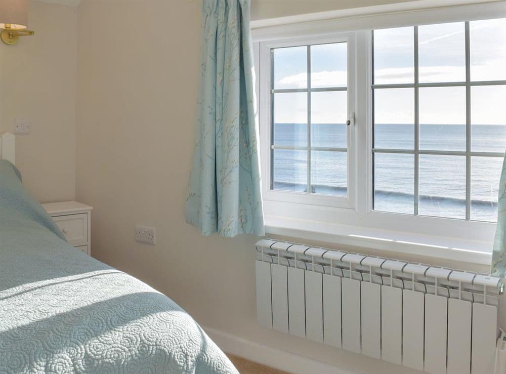 Double bedroom with direct views of the sea at Mole End in Amroth, near Saundersfoot, Pembrokeshire, Dyfed