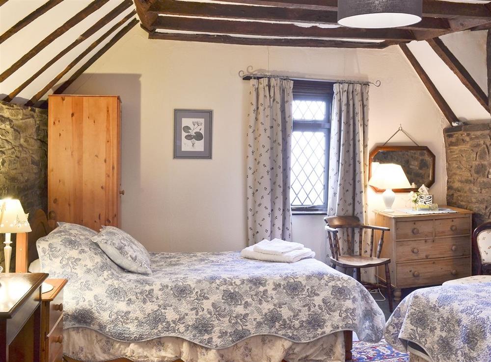 Twin bedroom at Molly’s Cottage in Knighton, Powys., Shropshire