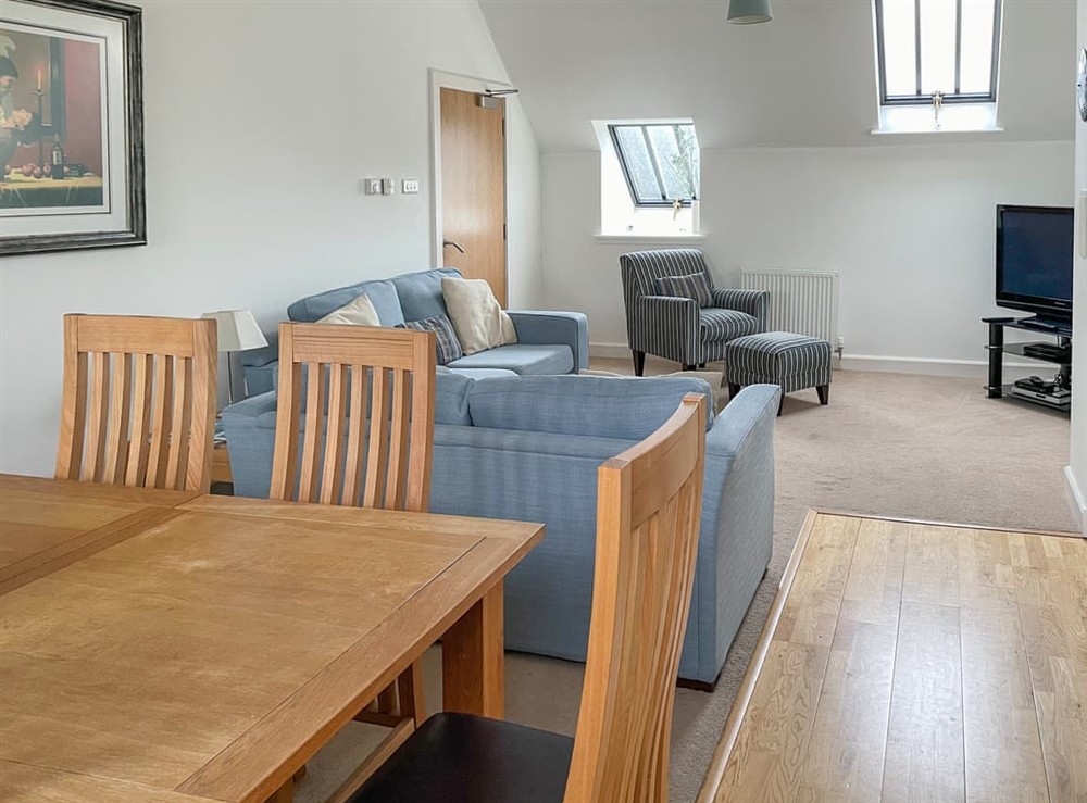 Open plan living space at Monastery 17 in Fort Augustus, Inverness-Shire