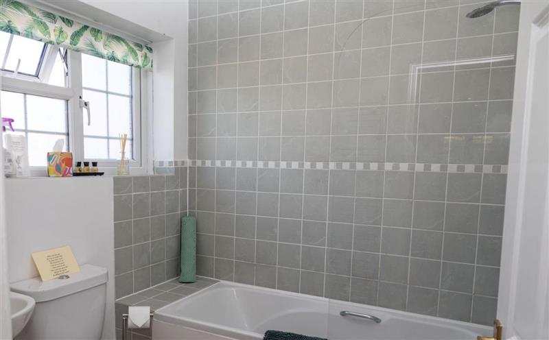 This is the bathroom at Monks Cleeve Bungalow, Exford