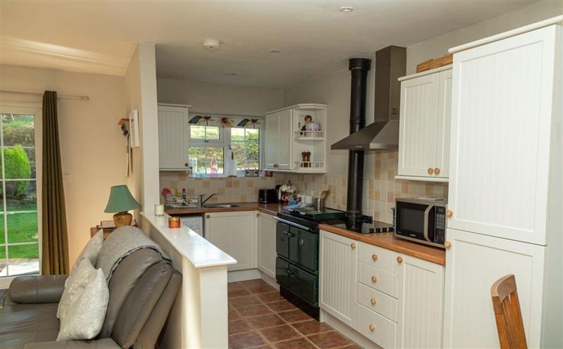 This is the kitchen at Monks Cleeve Bungalow, Exford