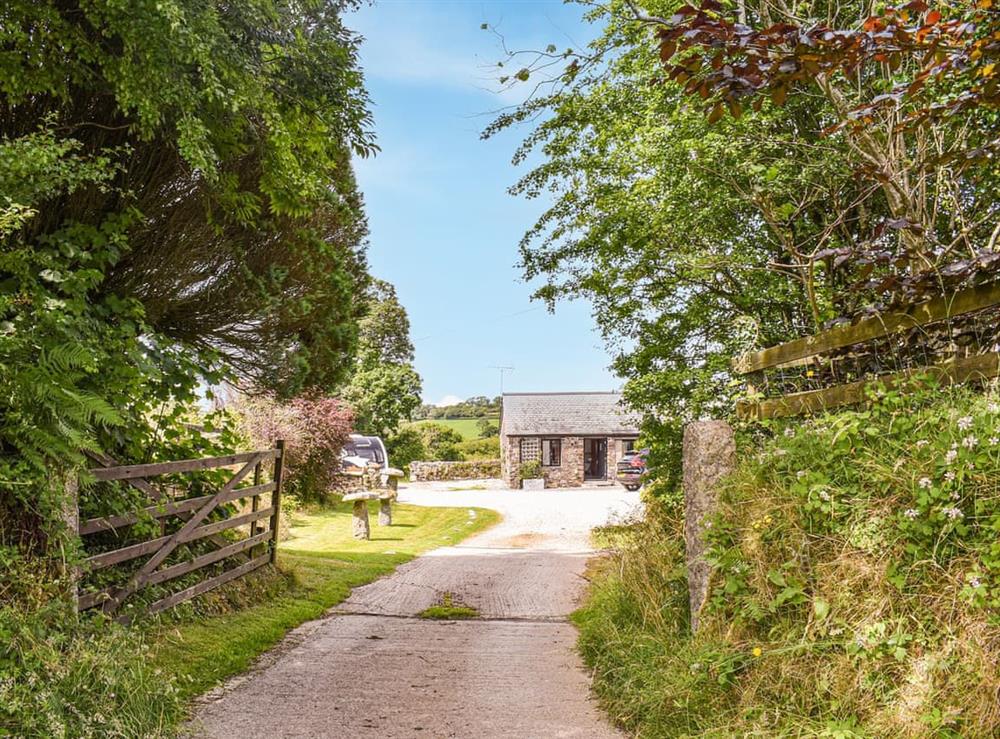 Driveway at Monks Cottage in Tavistock, Devon