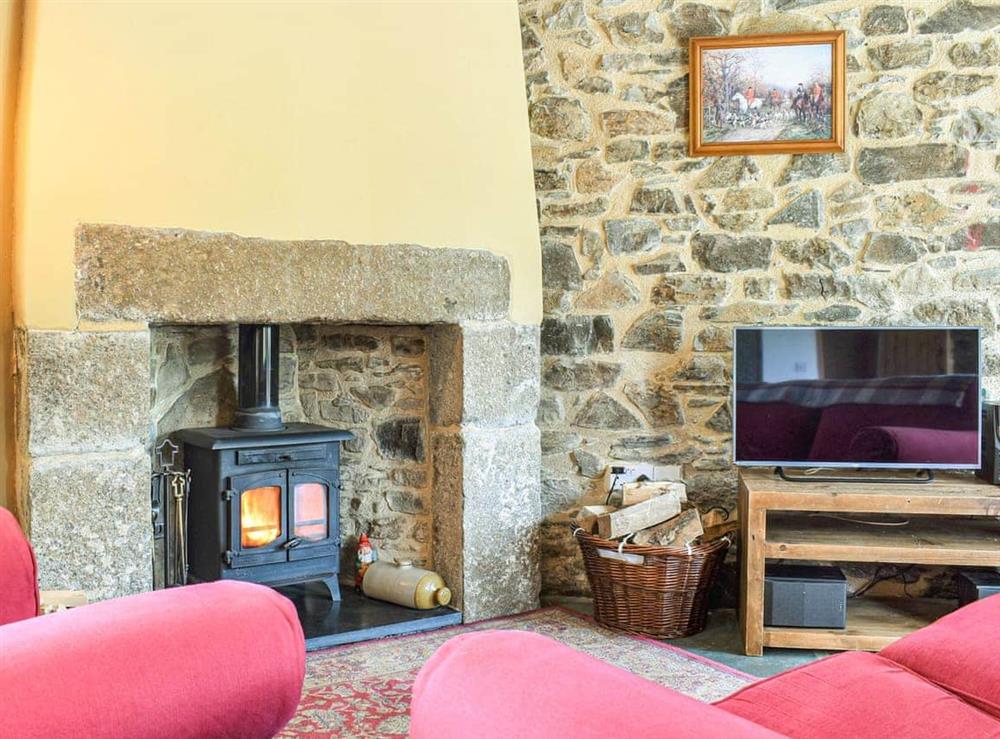 Living room at Monks Cottage in Tavistock, Devon