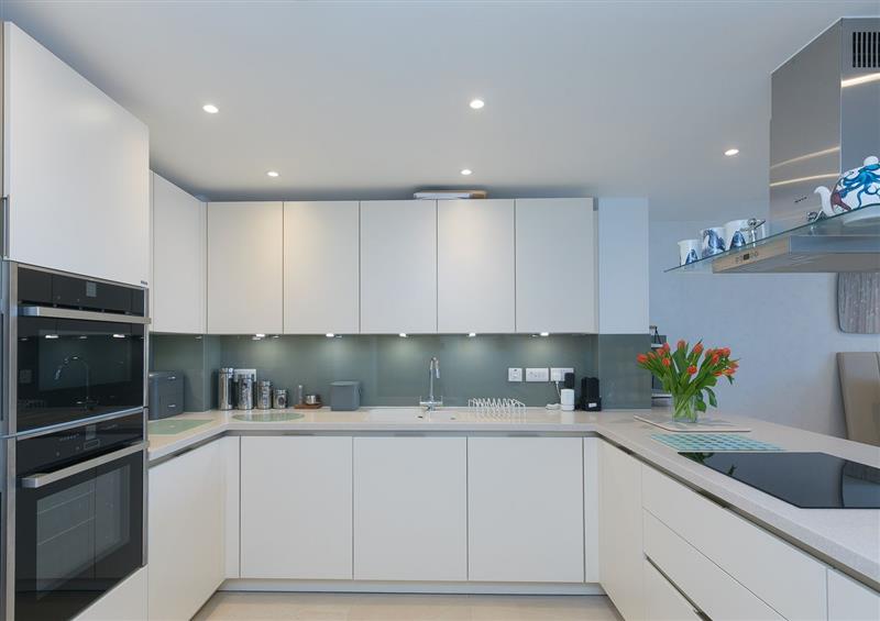This is the kitchen at Monowai Heights, Carbis Bay