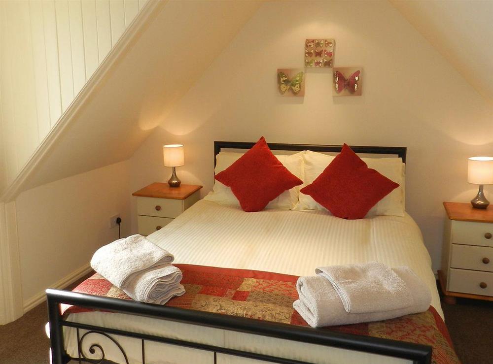 Double bedroom at Mont Stewart Cottage in Whiting Bay, Isle of Arran, Scotland