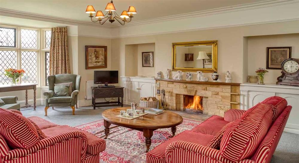 Interior sitting room of South Lodge, Montacute, Somerset