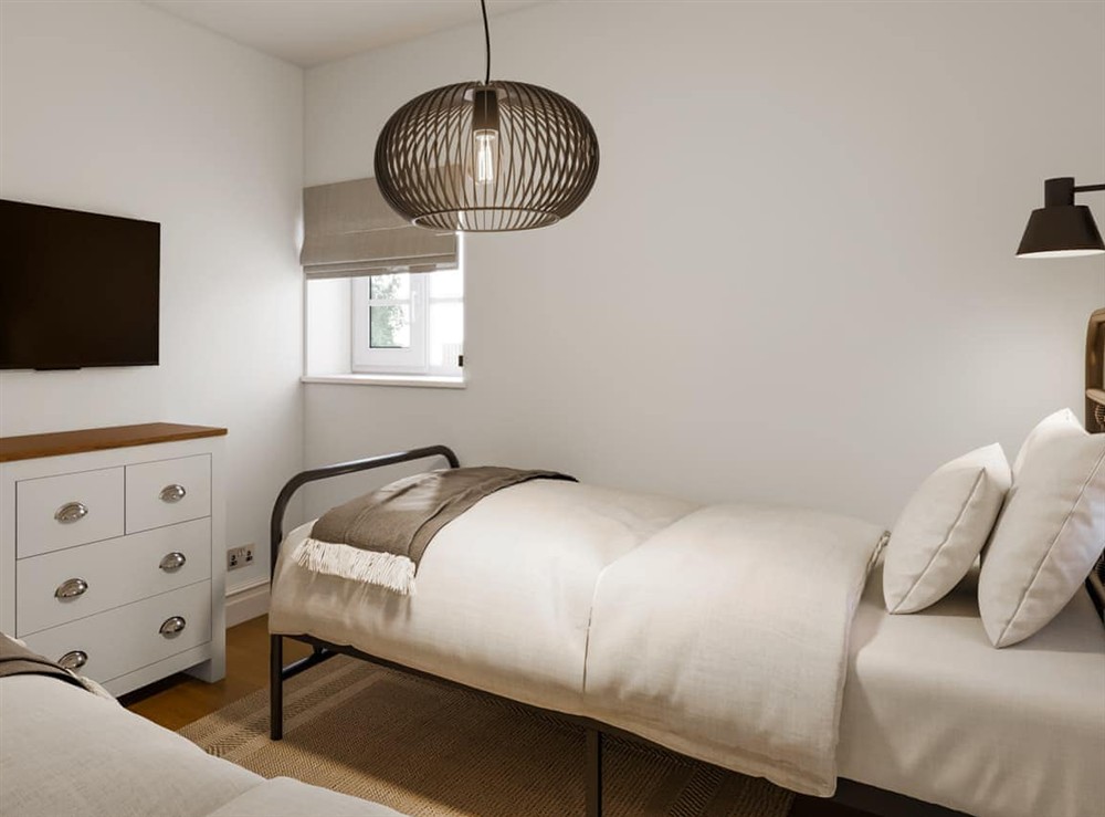 Twin bedroom at Montys Cottage in Sedgeford, Norfolk