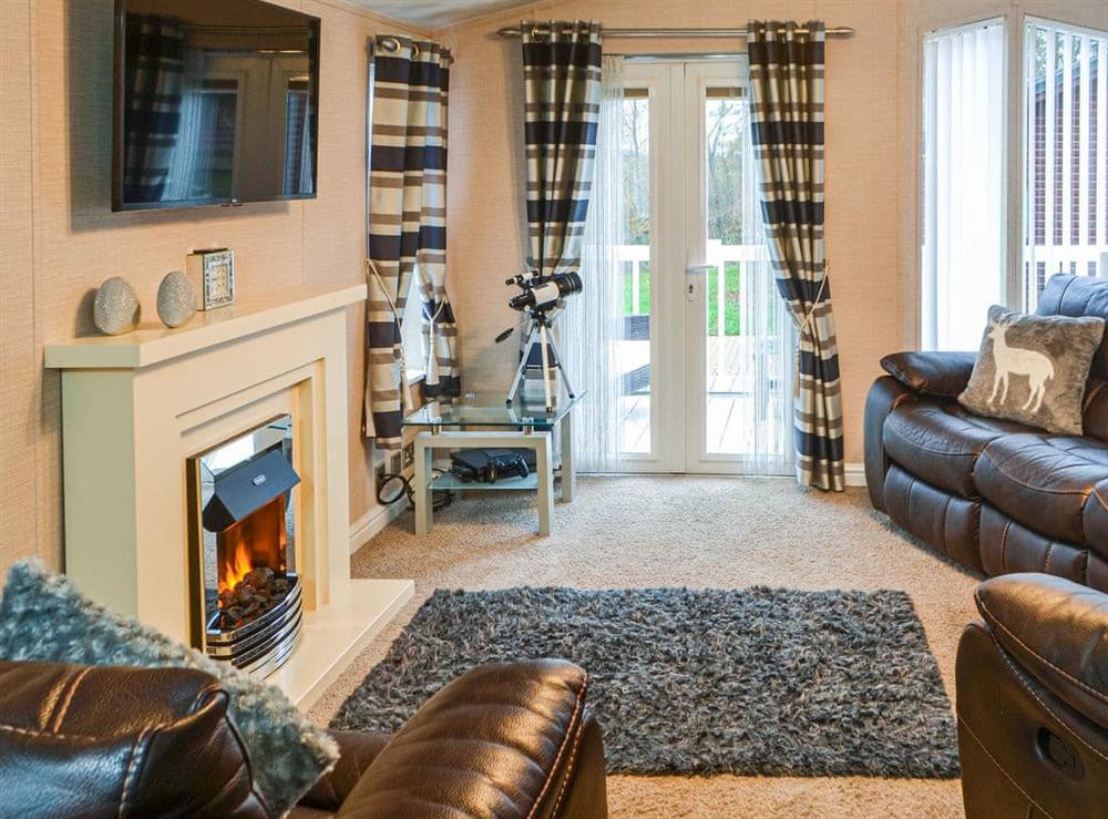 Living room at Moonlight Lodge in Swarland, near Alnwick, Northumberland