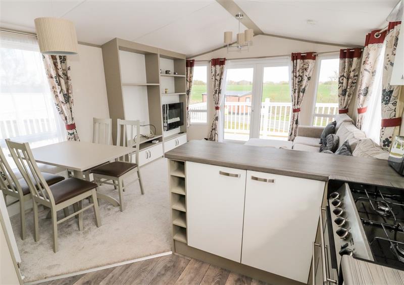 This is the kitchen at Moonlight View, Brockenfield Country Holiday Park near West Thirston