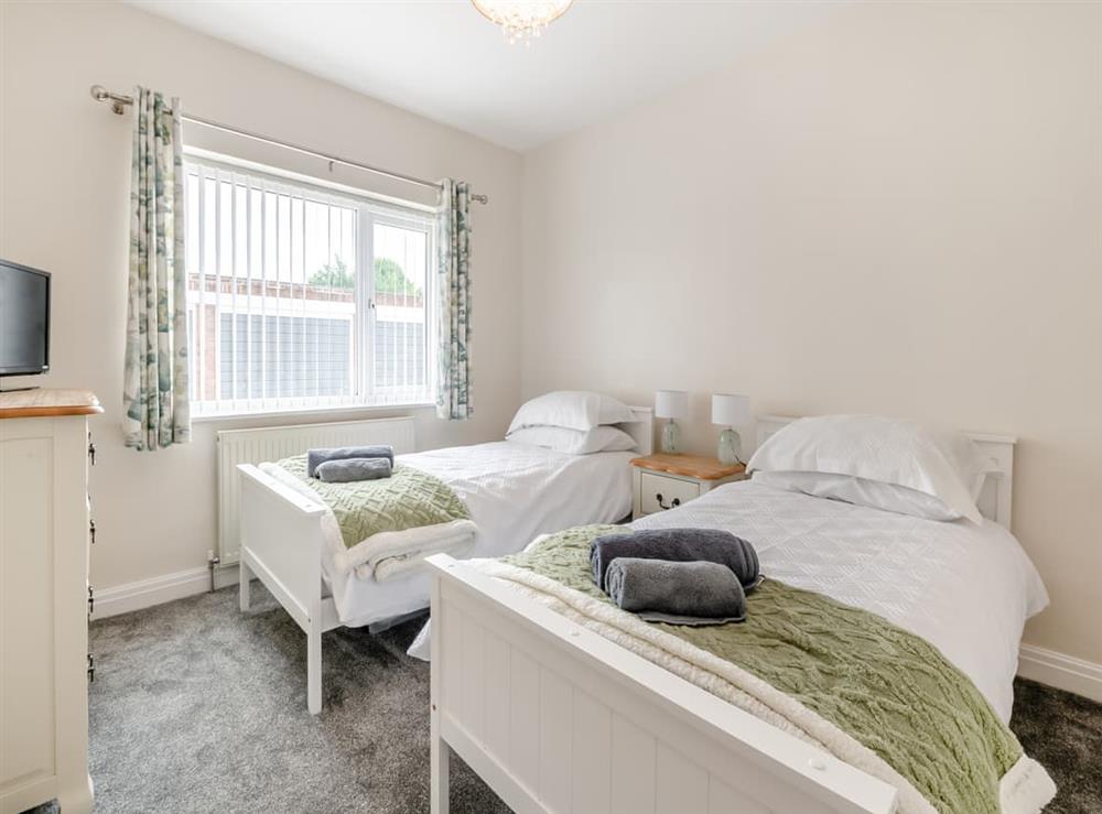 Twin bedroom at Moor Close in Alne, near York, North Yorkshire
