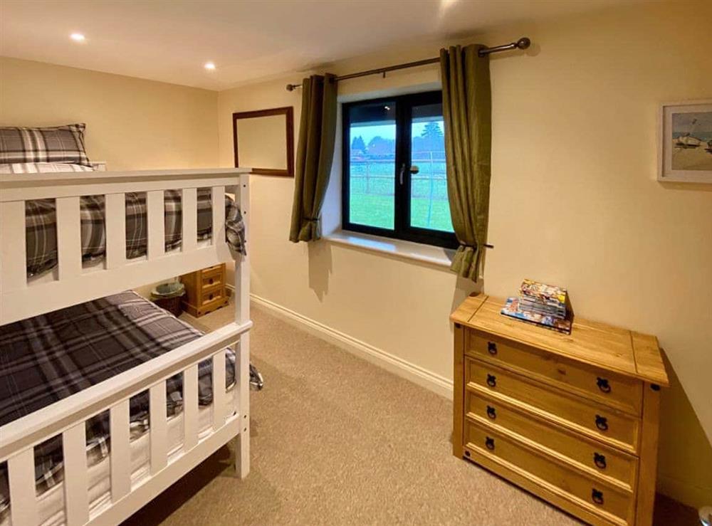 Bunk bedroom at Moor Farm Lodge in Fixley, near Dereham, Norfolk