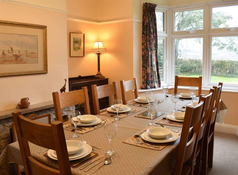 Dining room at Moor House in Yanwath, near Penrith, Cumbria