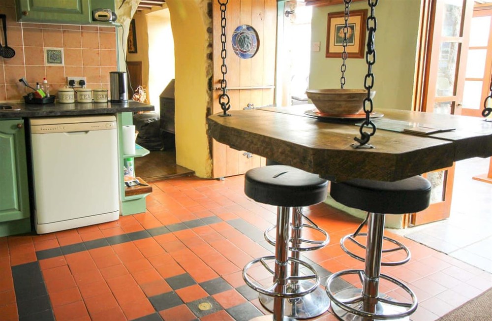 Kitchen area at Moor Magy in Penzance, Cornwall
