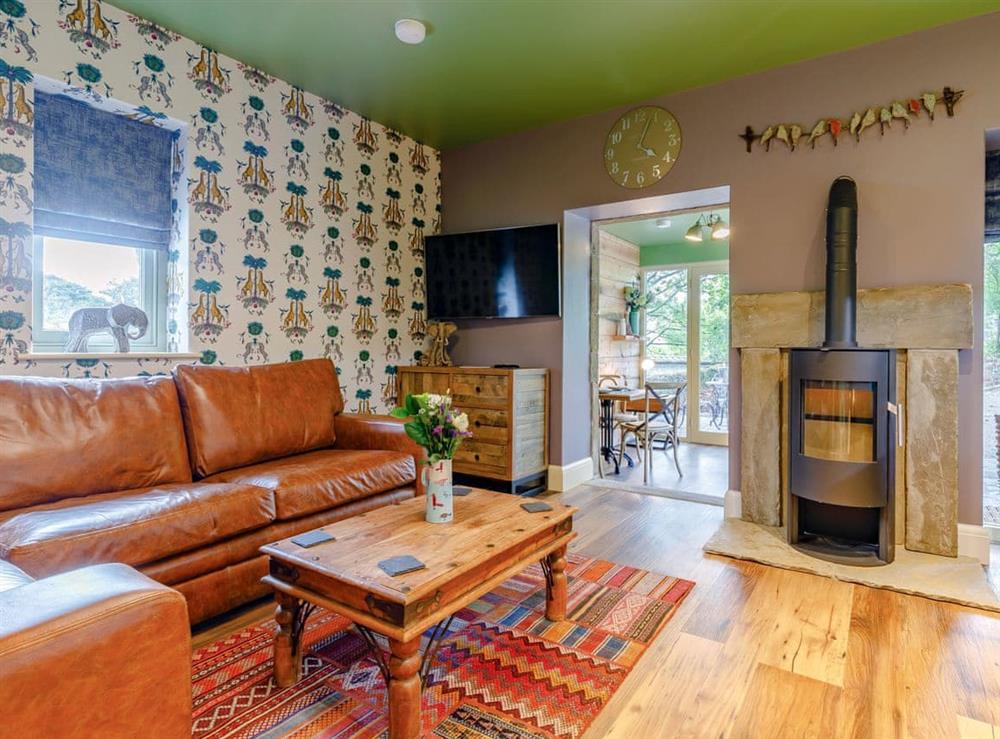Living area at Godley Cottage, 