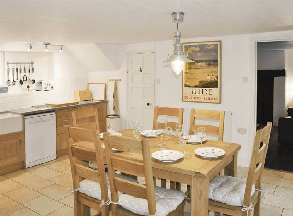 Kitchen/diner at Moore Cottage. in Bude, Cornwall