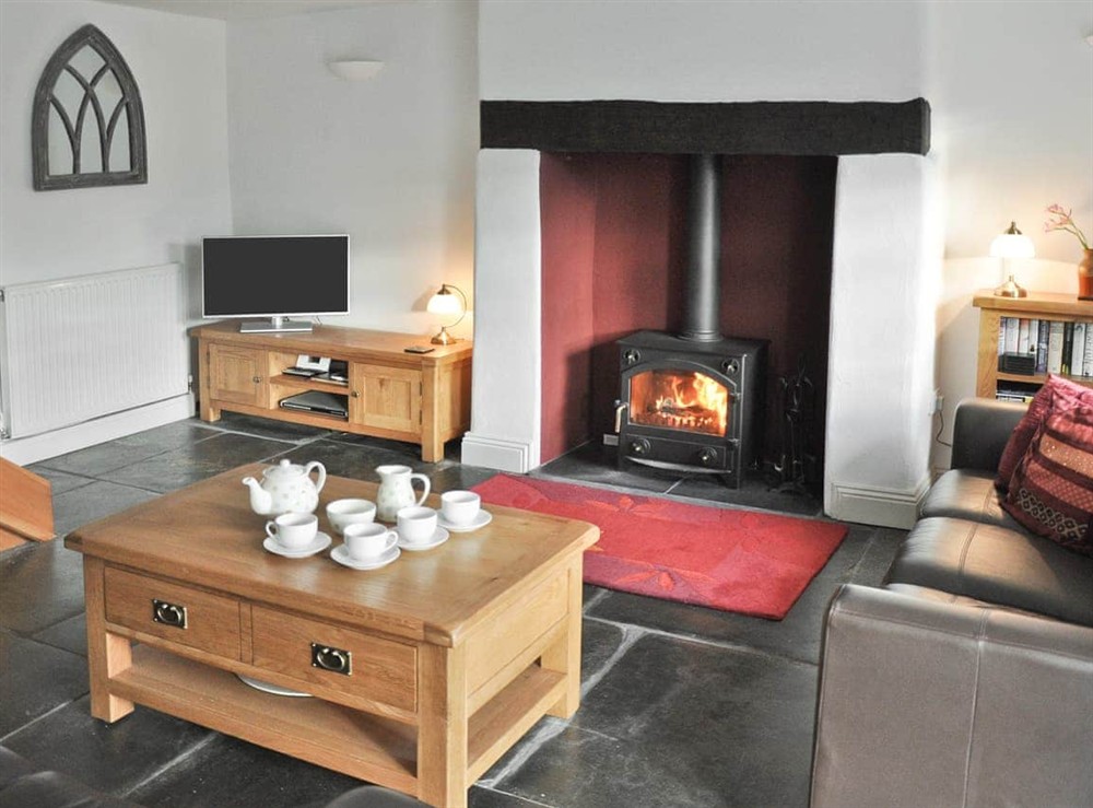 Living room at Moore Cottage. in Bude, Cornwall