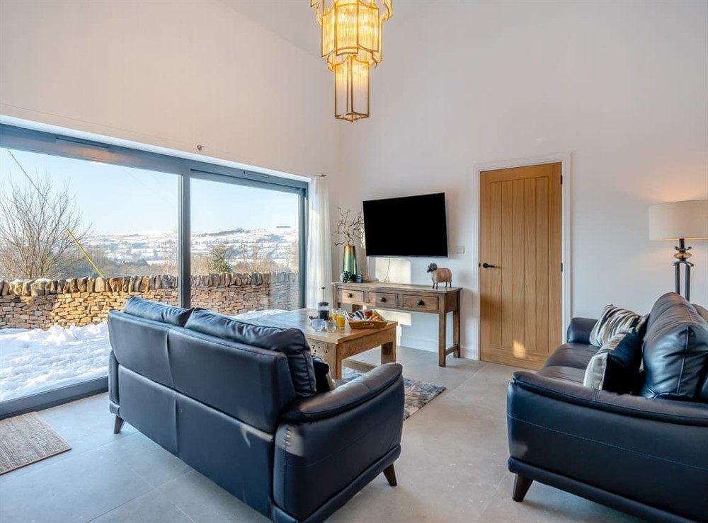 Living area at Moorgate Lodge in Kelbrook, Lancashire